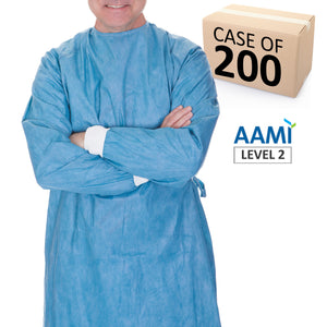 AAMI Level 2 Isolation Gowns - Case of 200