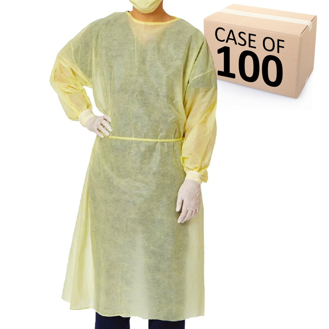 25G Isolation Gowns - Case of 100